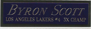 BYRON SCOTT LA LAKERS NAMEPLATE FOR AUTOGRAPHED Signed BASKETBALL- JERSEY-PHOTO