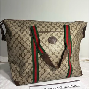 Auténtica bolsa de viaje GUCCI Guccisima vintage de lona con certificado - Imagen 1 de 15