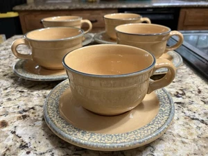 Vintage 5x Pfaltzgraff MAFA AMERICA/AMERICANA CUPS & SAUCERS Mint - Picture 1 of 6