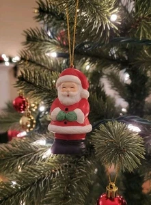 Decorazione natalizia porcellana Schmid Babbo Natale vintage 1988 firmata - Foto 1 di 4
