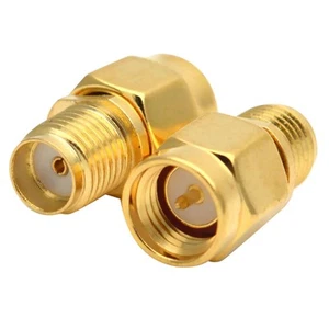 2 x SMA Female Jack to SMA Male Plug adapter prevents oxidation and corrosion - Photo 1/13