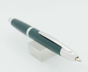 Pilot Capless Vanishing Point Green & Rhodium Fountain Pen - 14kt Fine Nib - Picture 1 of 4