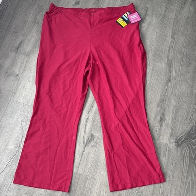 New Wonder Wink Scrubs Plus Size Pants 4XL berry color - Image 1 of 4