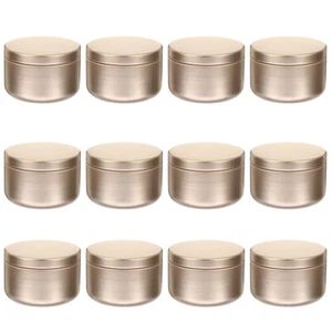 12X Metal Candle Tin Jars DIY Making Kit Holder Storage Case Container with Lid - Picture 1 of 10