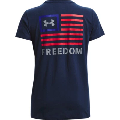 Under Armour 1370819 Women's UA Freedom Banner Short Sleeve Tee Graphic T-Shirt - Image 1 of 4