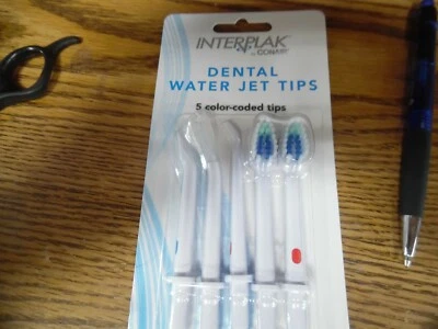 Conair Interplak Dental water jet tips 5 color coded tips NEW  - Image 1 of 2