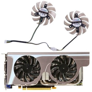 1 Pair FD7010H12S 75mm 4Pin Cooler Fan for MSI GTX R6870 R6790 Graphics Card - Photo 1/9