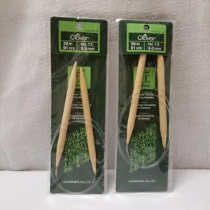 2 Pack Clover Takumi Bamboo Circular Knitting Needles 36"-Size 13/9mm - Picture 1 of 2
