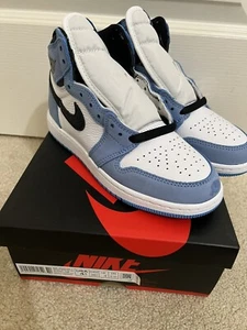 Air Jordan 1 Retro High White University Blue Black GRADE-SCHOOL (GS) Size 4.5y - Picture 1 of 3