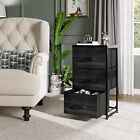 Nightstand Dresser w/3 Drawers Bedside Table Chest of Drawers for Bedroom Home