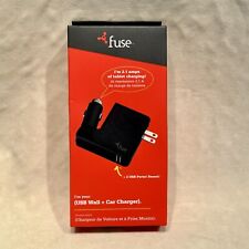 Wall & Car 2-In-1 USB CHARGER - 2.1 Amps by FUSE - NEW