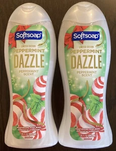 🎄Softsoap Limited Edition Body Wash PEPPERMINT DAZZLE SCENT 20 OZ Lot Of 2 - Picture 1 of 1