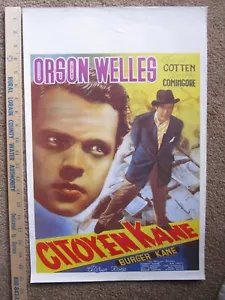 Citizen Kane Filmposter GEROLLT 14x21 Orson Welles Belgisch - Bild 1 von 2