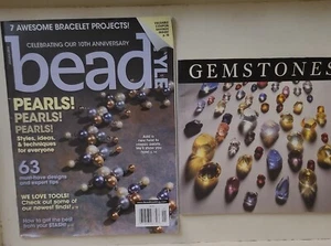 2 Buchposten, Perlen & Edelsteine, Perlenstil Magazin + Edelsteine ~ Vollfarbe - Bild 1 von 4