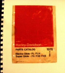 1941-78 Harley-Davidson Parts.Cat. Electra Glide FL/FLH Super glide FX/ FXE