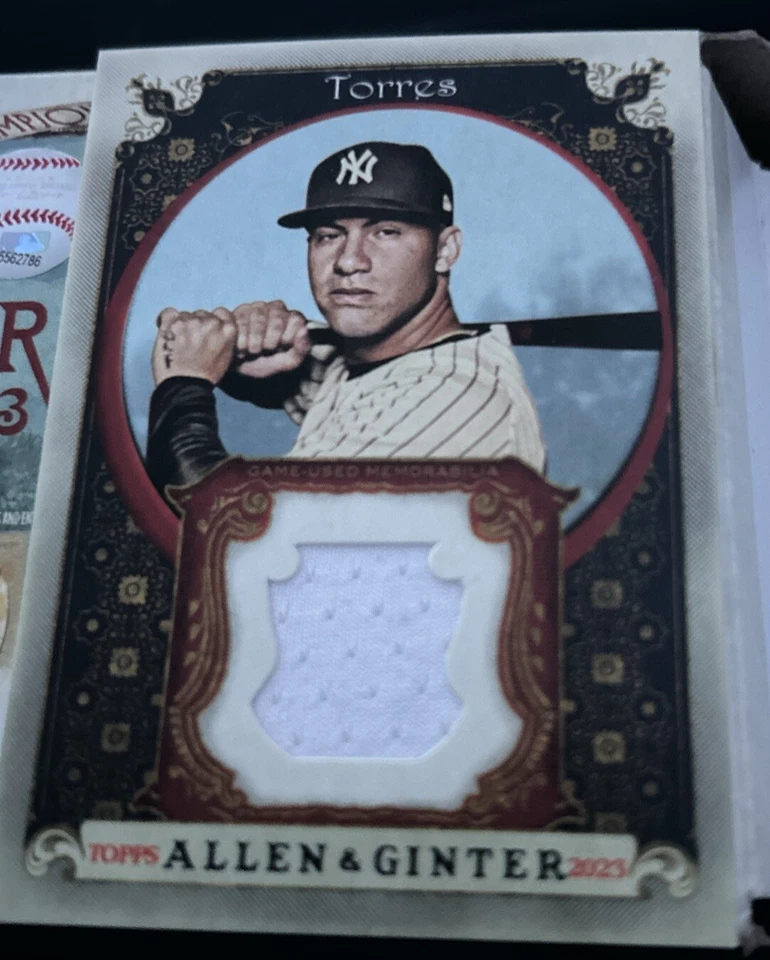 2023 Allen Ginter #AGRB-GT Gleyber Torres Game-Worn Relic *MINT* Fresh - Image 1 of 2