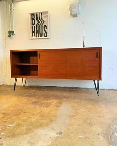 Vintage 60er Jahre Teakholz Sideboard Retro Kommode Schrank Mid Century - Bild 1 von 10