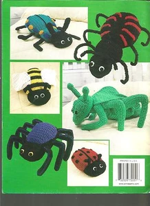 Crochet Patterns Itty Bitty Bug Bags Lady Bug Grasshopper Beetle Spider Ant A23 - Picture 1 of 8