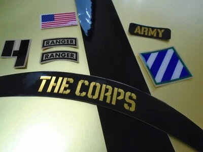 Army Black Knights football helmet decals 2013 season 3rd Infantry Div. Revo set - Image 1 of 4