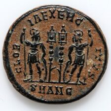 Roman coin AE follis Constantine II-A.D 317-340-CLORIA EXERCITVS-Antioch