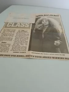 Cher Used Concert Ticket And Newspaper Clipping Vintage 1992 NEC Birmingham - Picture 1 of 6