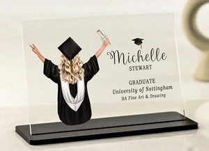 Regalo Laurea Personalizzato - Regalo per Figlia e Fratello Targa Acrilica Amici - Foto 1 di 7