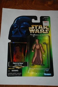 Princess Leia-Slave Jabba's Prisoner-Star Wars Power of the Force-Green Card-MOC - Picture 1 of 2