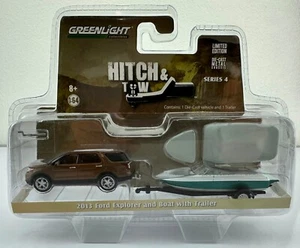 Greenlight Hitch & Tow Series 4 "2013 Ford Explorer and Boat with Trailer". New - Picture 1 of 5