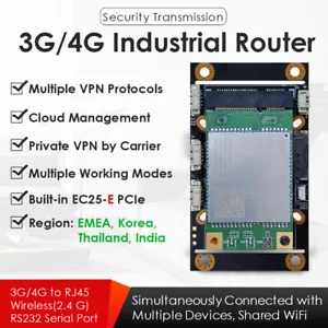 4G LTE Industrial Wireless WiFi Router SIM Card Slot EC25-E Bundled for EMEA - Picture 1 of 6