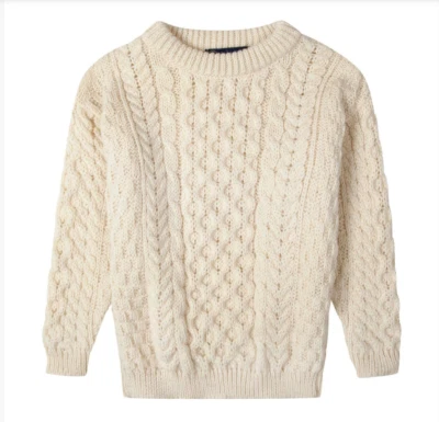 NWT JM Cooper Child Boys Girls Fisherman 100% Wool Sweater Jumper Size 3-4 year - Image 1 of 4