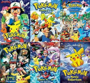 English Dubbed DVD POKEMON SERIES Complete Season 1 - 25 + 21 Movies All Region - Imagen 1 de 10