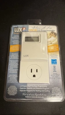 Lux WIN100-A05 Programmable Outlet Thermostat - Image 1 of 2