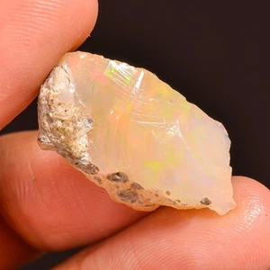 100% Natural Wire Fire Ethiopian Opal Rough Loose Gemstone 24X13X7 MM 09.50 Cts. - Picture 1 of 3