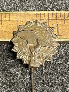 Early 1900’s Antique J I Case Plow Works Brass Stick Pin - Picture 1 of 4