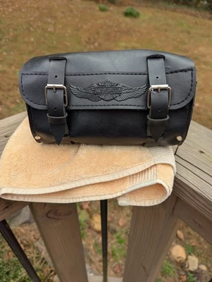 Harley-Davidson, bolsa horquilla moto negra, EC Foto 1 de 3