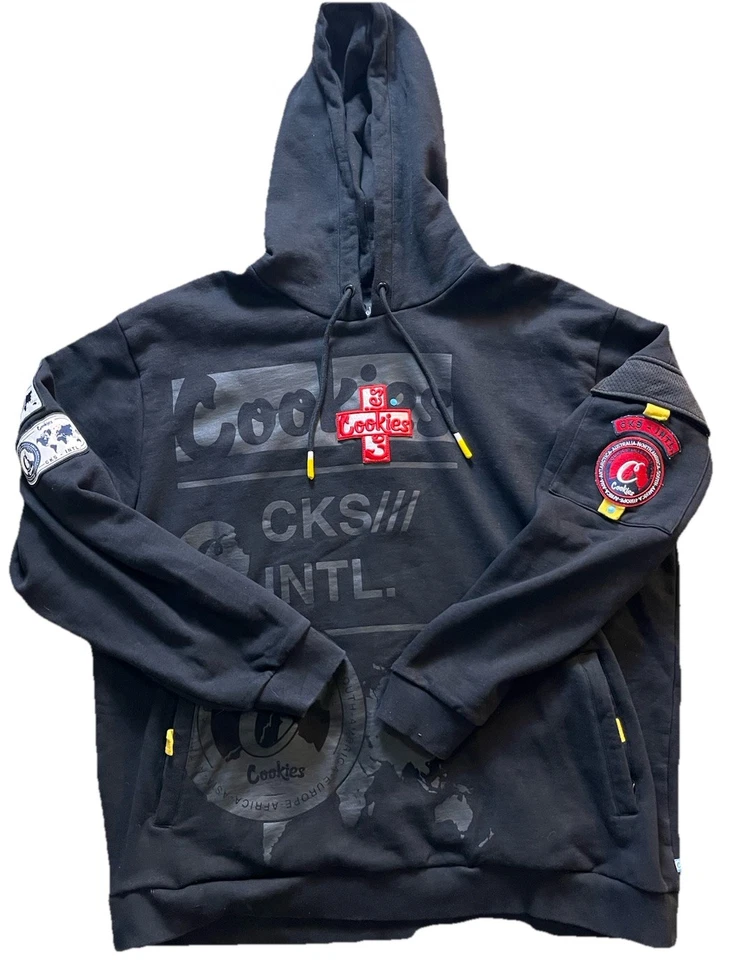 Sudadera con Capucha Pullover Polar Alto Cookies Mile Talla 3XL Negra Retazos Foto 1 de 4