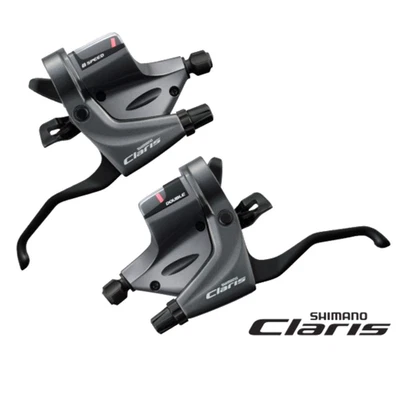 Shimano Claris SL-RS200 2 x 8s Flat Bar Road Bike Shifter / Lever Set SH-804-S18 - Image 1 of 4