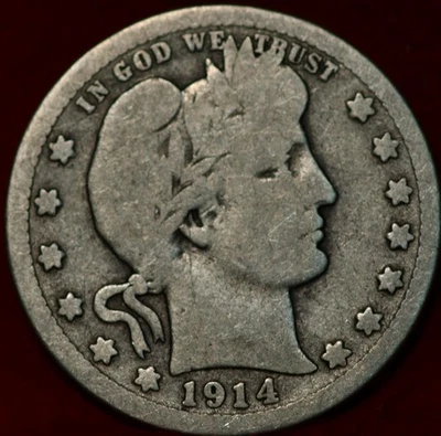 1914 Philadelphia Mint Silver Barber Quarter - Image 1 of 2