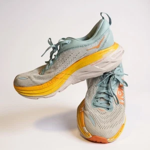 Hoka One One Bondi 8 Womens 9 Wide Shoes Blue Running Sneaker - Picture 1 of 11