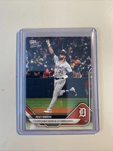 2025 Topps Now 132, Riley Greene, Detroit Tigers, 1st Player In MLB 2 HRs in 9th - Picture 1 of 2