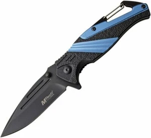 MTech Black/Blue Textured Aluminum Handle Assisted Open Linerlock Knife A1094BL - Picture 1 of 2