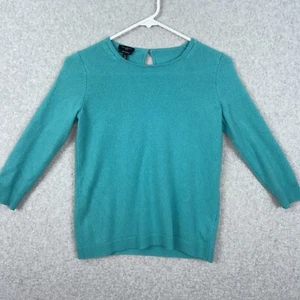 Talbots Sweater Womens Cashmere Small Petite Green Aqua Cozy Classic Minimalist - Picture 1 of 8