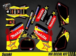Motorrad Deko Kit für / Mx Decal Kit for Suzuki RM 125 / 250 - Makita - Bild 1 von 1