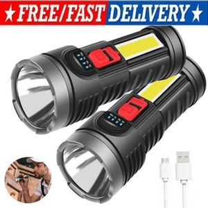 Super Bright 999000000 LM LED Torch Tactical Flashlight Lantern Rechargeable US - Picture 1 of 12