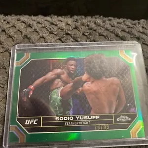 2024 Topps Chrome UFC Sodiq Yusuff /99 rifrattore verde #178 - Foto 1 di 1