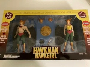 Hawkman Hawkgirl Action Figures DC Direct Deluxe 2000 Brand New Sealed Rare - Picture 1 of 2