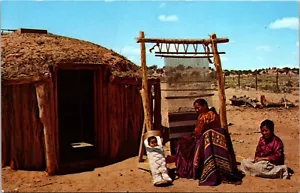 Teppich Weben Navajo Indianer Hogan Arizona Postkarte - Bild 1 von 2