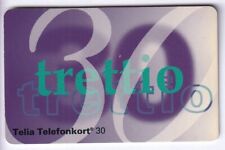 EUROPE TELECARTE / PHONECARD .. SUEDE 30MK SC7 ART S/N° 12/93 CHIP/PUCE