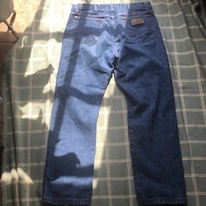 Wrangler Men's Western Cowboy Cut Original Fit Blue Denim Jeans Size 34x30 - Picture 1 of 5