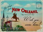 New Orleans Louisiana Jackson Statue Icon Tourist Postcard Travel Usa Metal Sign